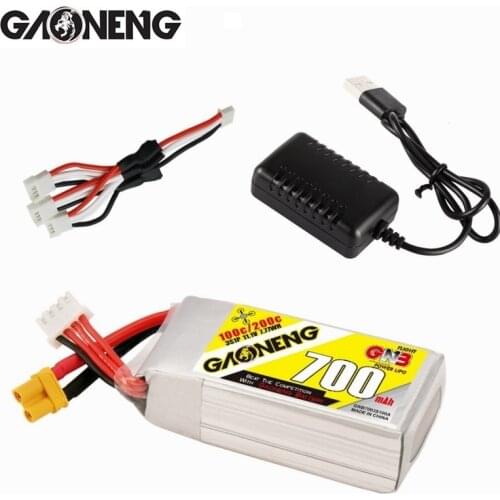 GNB GAONENG 700mah 3S 11.1V XT30 100C 200C RC FPV LiPo Battery Pack graphene for 11.1v drone battery and charger