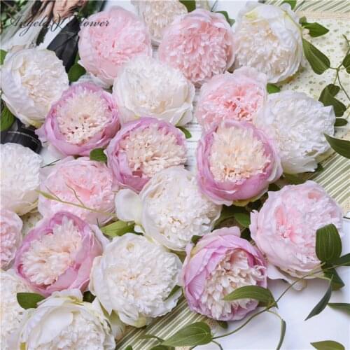 Artificial peony flower head wedding flower DIY headwear silk flower rose head large simulation decor fake flower wall materials