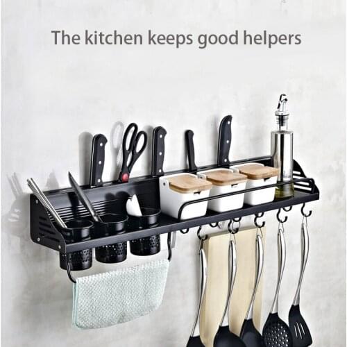 High Quality Multifunction Kitchen Tools Storage Racks Large Capacity Drill-Free Wall-mounted Kitchen Seasoning Holder