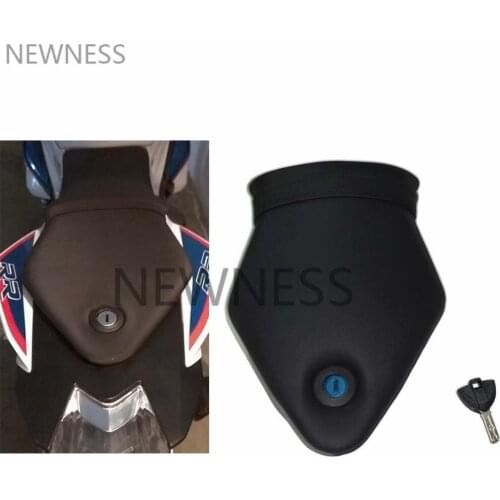 Black PU Leather Motorcycle Rear Passenger Seat Pillion Back Pad With Key Lock Kits For BMW S1000RR 2015 2016 2017 Models