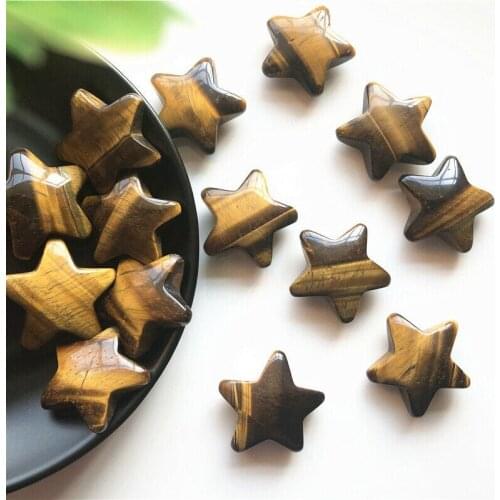Natural Tiger eye Crystals Star Shaped Stone Healing Gemstone1pc