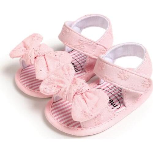 New Baby Girls Shoes Non-Slip Newborn Girls Bowknot Sandals Toddlers Newborn Baby Sandals