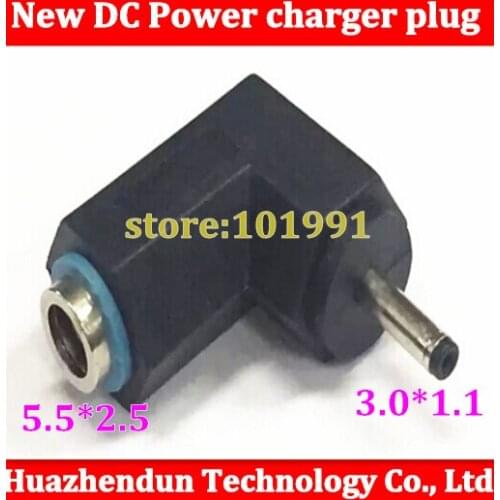 New High Quality 500pcs Dc adapter elbow notebook plug 5.5 * 2.5 mm female to DC3.0 * 1.1 male DC Elbow