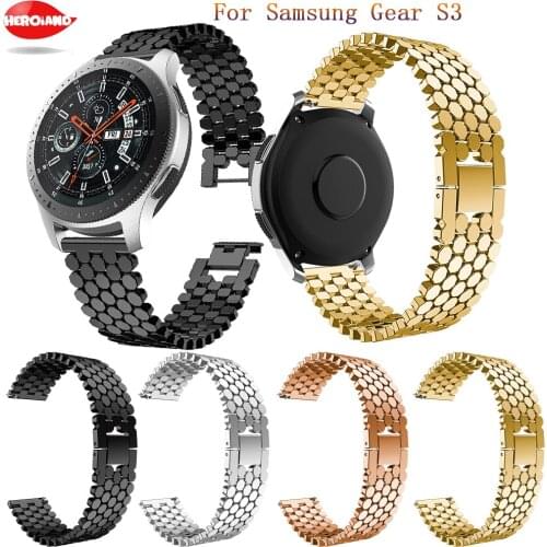 New Watchband For Samsung Gear S3 Frontier Classic Watchstrap Stainless Steel watchband For Samsung Galaxy Watch 46mm Accessorie
