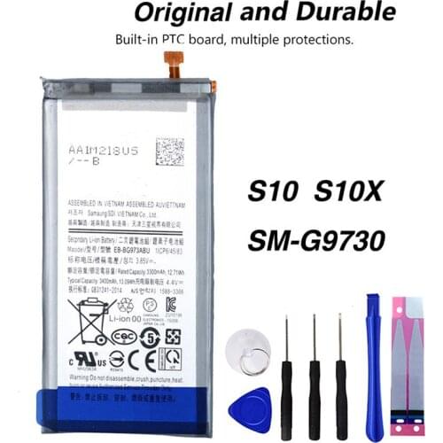 Original EB-BG973ABU Phone Battery For Samsung GALAXY S10 Galaxy S10 X S10X SM-G9730 G9730 3400mAh