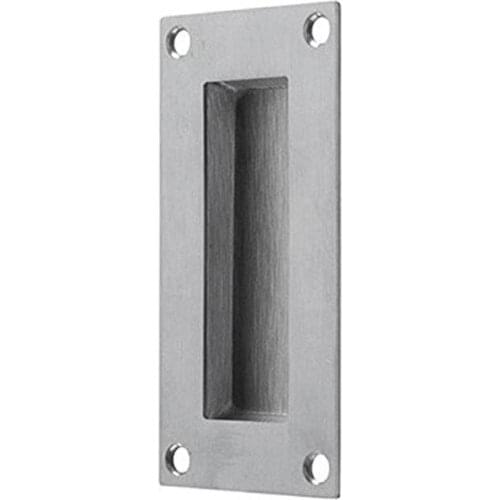 Rectangular Face Fix Flush Recessed Sliding Door Pull Handle Stainless Steel