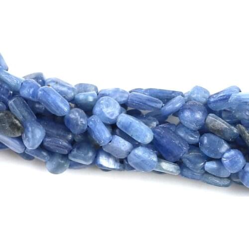 Natural Blue Crystal Oval Shape Gravel Stone Beads Loose Beads 5*8mm For Jewelry Making DIY Necklace Bracelet Accessories