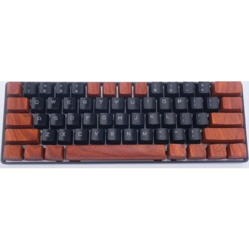 Safflower Wooden Keycap For Cherry Mx Switch Mechanical Keyboard R1 R2 R3 R4 1u 1.25x 1.75x 2x 2.25x 2.75x Enter OEM Wood Keycap