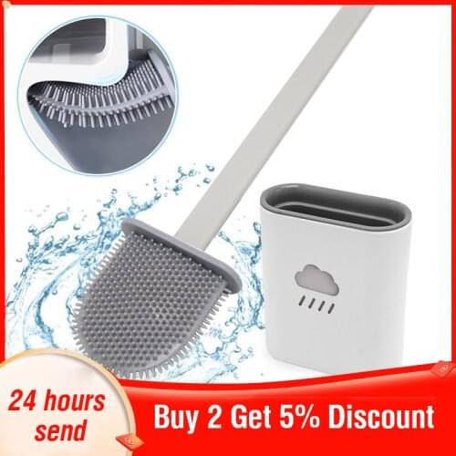 Silicone Toilet Brush Toilet Brush Silicone Brush Toilet Brush Toilet Cleaning Brush Bathroom Accessories WC Accessories