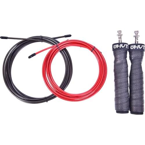 Jump Rope Skip Speed & Weighted Jump Ropes With Extra Speed Cable Ball Bearings Anti-Slip Handle For Double Unders