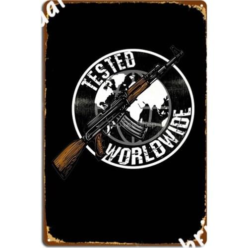 Soviet Kalashnikov Ak-47 Vintage Ussr Weapon Retro Cccp Metal Signs Club Party Mural Vintage Wall Decor Tin sign Posters