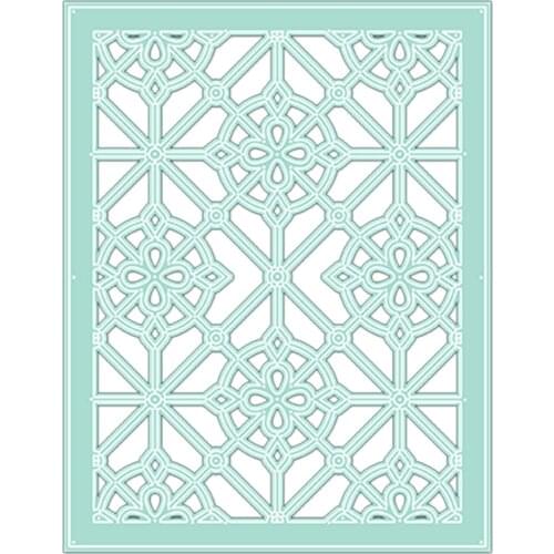 Modern Geometric A2 Coverplate Flower Type Metal Cutting Dies Scrapbook Diary Decoration Stencil Embossing DIY Card 2021 New