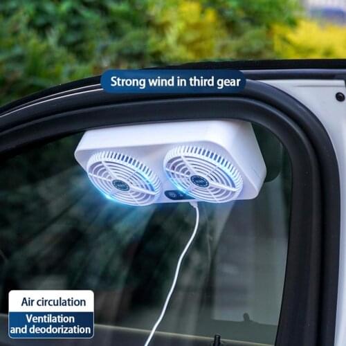Summer Car Home Dual-use Exhaust Fan USB Charging Cooling Tool Car Air Circulation Exhaust Fan Car Ventilation Fan