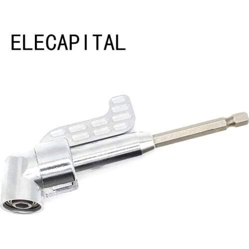 1/4" Magnetic Angle Bit Driver Adapter Screwdriver 360 Degree Adjustable Thumb Flange Off-Set Power Head Power Drill Driver