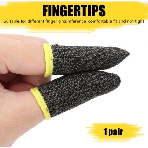 1pair Game Controller Finger Cover for PUBG Mobile Non-Scratch no Sweat Sensitive Touch Screen Gaming Finger Thumb Sleeve Gloves