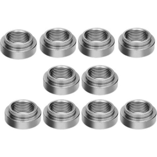 10PCS 430 Stainless Steel M18X1.5mm O2 Oxygen Sensor Exhaust Lambda Base Nut Weld-on M18X1.5
