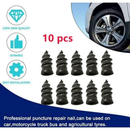 10PCS Tubeless Tyre Repair Rubber Nails Vacuum Tyre Repair Nail For Car Motorcycle Tire Repair Tools Self-tire Repair Nails