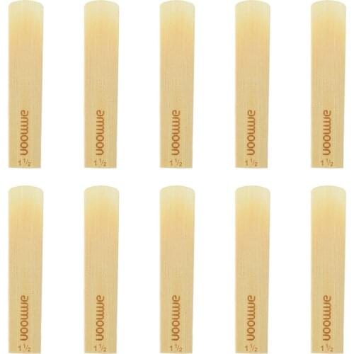 10-pack Pieces Saxophone Reeds Strength 1.5 / 3.0 Bamboo Reeds for Bb Tenor Saxophone Woodwind Instruments Parts & Accessories