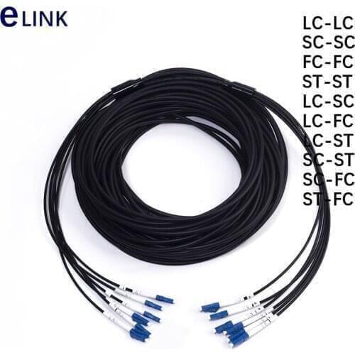 10mtr 6C Armored Fiber optic Patch cords waterproof LC SC FC 6 core patch lead FTTA armored jumper Outdoor SM DX OD=5.0mm