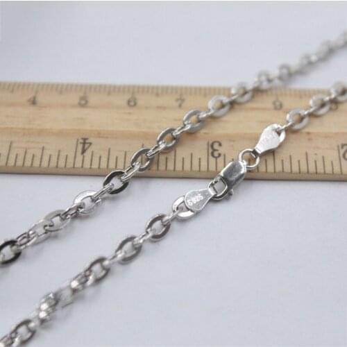 20INCH Pure 925 Sterling Silver Necklace 2.8mm Cable Link Chain Necklace