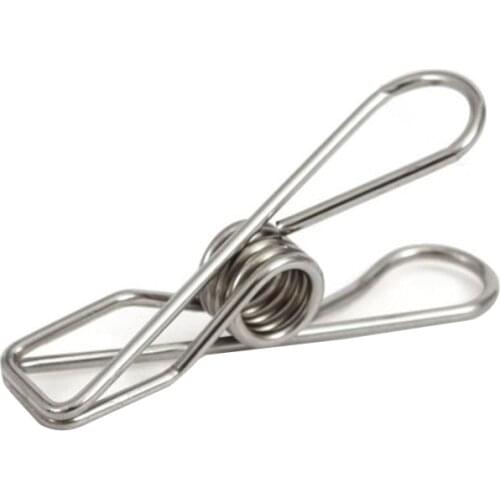 20 Pcs Multipurpose Windproof Clothespin Stainless Steel Marine Grade Durable Pegs Metal Hanging Clips for Clothes Towel