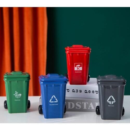 400ML Creative Trash Can Shape Mug 3D Ceramic Mug With Lid Milk Coffee Breakfast Cup Drinkware Water Cup