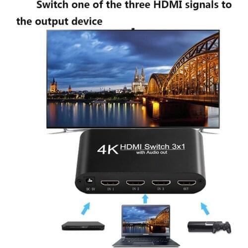 4K x 2K HDMI audio extractor + Optical TOSLINK SPDIF + 3.5mm Stereo Audio Extractor Converter HDMI Audio Splitter