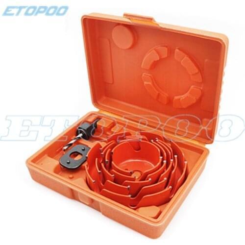 5PCS alloy woodworking hole opener gypsum board PVC wood reamer hole pitch set 64-127mm