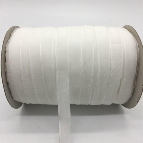 5Yards/lot 5/8" 15mm White Soft Velvet Ribbon Headband Clips Bow Wedding Christmas Decoration