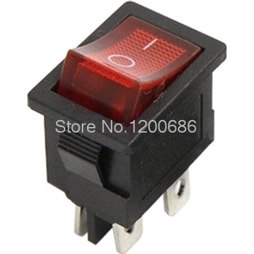 6A 250V 21x15mm with lights KCD1 104 Rocker switch Rocker switch 4 feet with lights