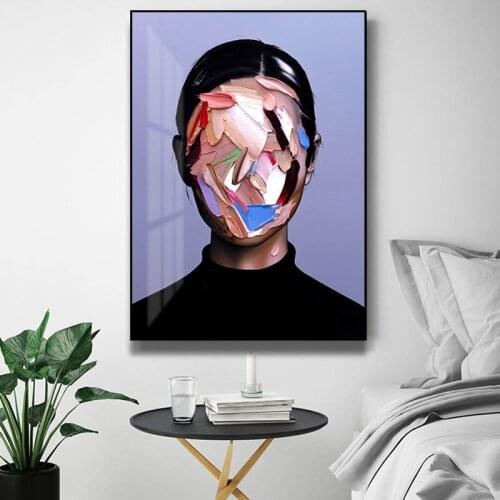 Abstract Portraits Paintings Wall Pictures Modern Wall Art Abstract Print Figure On Canvas Painting Art Print Canvas Poster