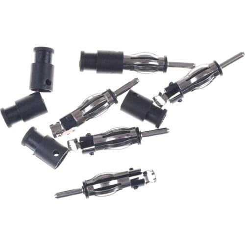 5pcs Auto Car Radio AM/FM Antenna Adapter Male Plug Connector Black