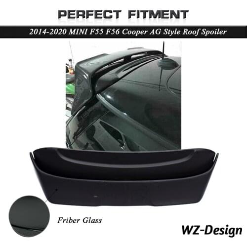 Car Accessories Fiber Glass AG Style Roof Spoiler Fit For 2014-2020 F55 F56 Cooper S Duell Rear Roof Spoiler Wing