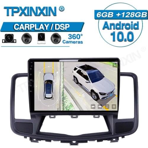 6+128G For Nissan Teana J32 2008+ Android Car 360 HD Auto Surround View Camera Car Multimedia Player Stereo Radio GPS Navigtion