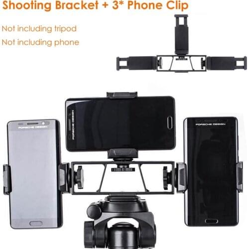 Smartphone Selfie Shooting Holder Camera Phone Tripod Bracket w Phone Clip 1/4" Stand for Huawei iphone INS Youtube Facebook