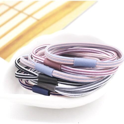 6 Pcs/LOT Girls Elastic Hair Bands Ponytail Tie Gum Holder Rubber Bands Hair Accessories Women Multicolor Bowknot Hairpins