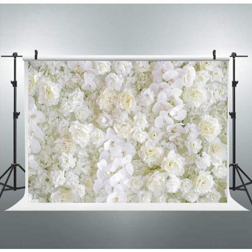White rose flower floral backdrop photography background spring wedding bridal baby shower photo studio props booth shoot