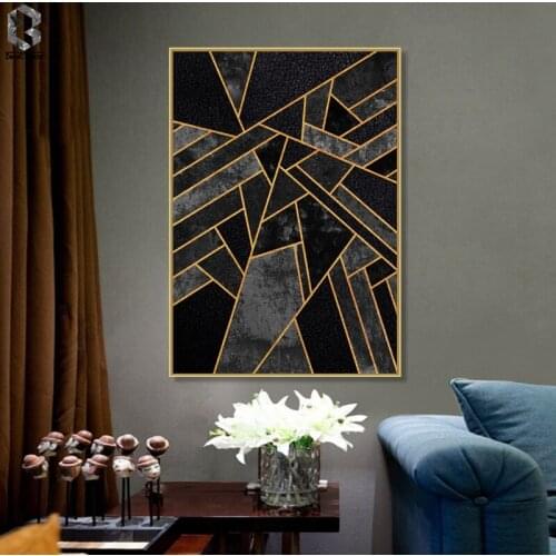 Classic Geometric Canvas Painting Wall Art Posters and Prints Nordic Marble Wall Picture for Living Room Home Decor Artwork