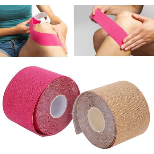 1 Roll Muscle Tape Bandage Sports Kinesiology Tape Adhesive Elastic Strain Injury Recovery Tape Knee Ankle Muscle Pain Relief