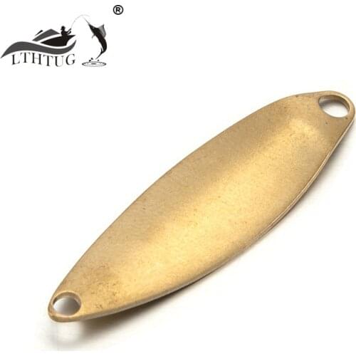 LTHTUG Pesca Copper Blank Spoon Bait 1.8g 33mm Stream Fishing Lure Unpainted Hard Baits DIY Spinner For Trout Perch Pale Chub