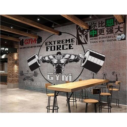 Custom mural 3d photo wallpaper European retro hand drawn cartoon gym image tooling room Home decor wallpaper for wall 3 d