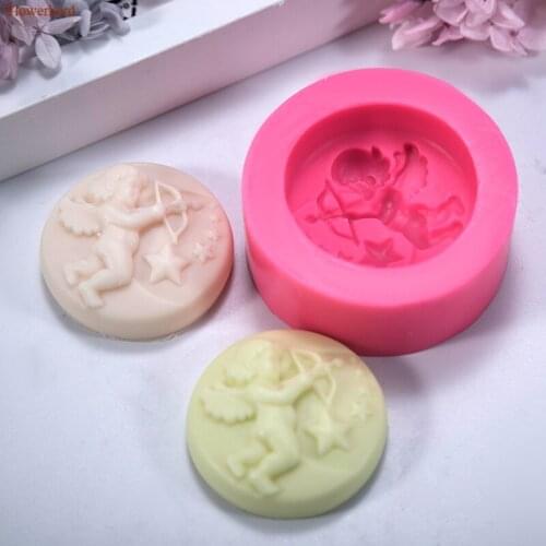 New Cupid Handmade Soap Silicone Mold DIY Round Soap Mold Soap Making Supplies Fondant Cake Chocolate Mold Cake Decors