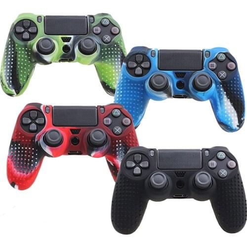 New Anti Slip Siliconen Beschermende Huid Case Voor Dualshock 4 PS4 DS4 Pro Slim Controller Cover Analog Grip Case Cover