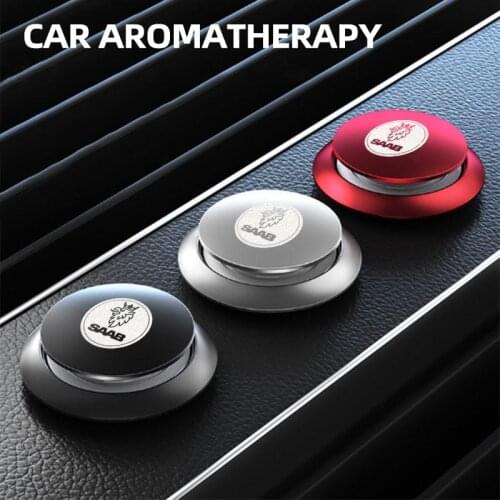Car Air Freshener Perfume For saab 9-3 9-5 93 95 900 9000 Car Dashboard Fresh Fragrance UFO Shape Car logo Fragrance Accessories