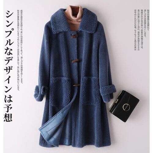 Women 2021 Autumn Winter Elegant Faux Fur Long Coat Female Warm Soft Single Breasted Fake Fur Jacket Ladies Plush Overcoat C362
