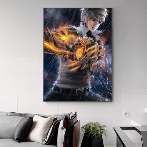 One Punch Man High Quality Anime Wall Scroll Decoration Poster Art Prints 50 x 70 cm,No Frame