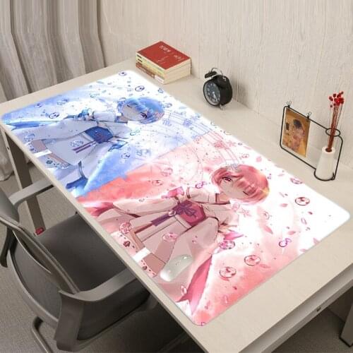 Re Zero Mousepad Hot Pad Mouse Cute Gaming Keyboard Desk Computer Mat Anime Kawaii Pc Carpet Varmilo Large Gamer Girl Pads Xxl
