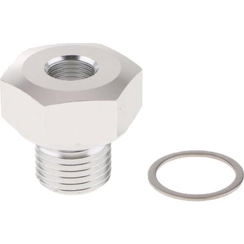 Oil Fuel Pressure Sensor Connector M16X1.5 to 1/8 NPT Silver for GM Engine