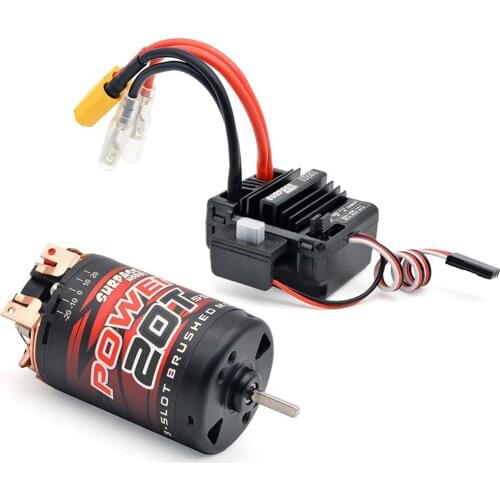 Surpass Hobby 550 3-Solt 12T 14T 20T 25T 30T 35T Brushed Motor w/80A ESC for 1/10 1/12 RC Car spare parts