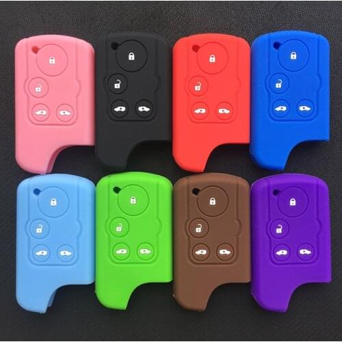 Silicone rubber key cover case shell protector for Honda Elysion Stepwgn Spada Insight Step Wagon RK C-RZ 4 button key